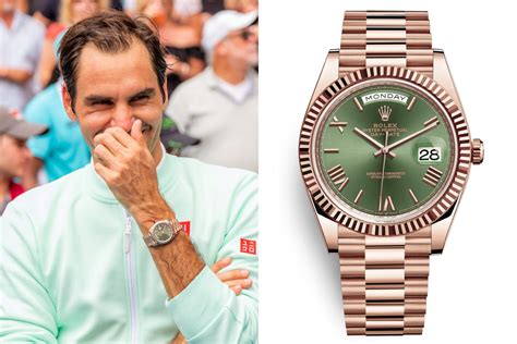 roger federer rolex day date|rolex retirement watch.